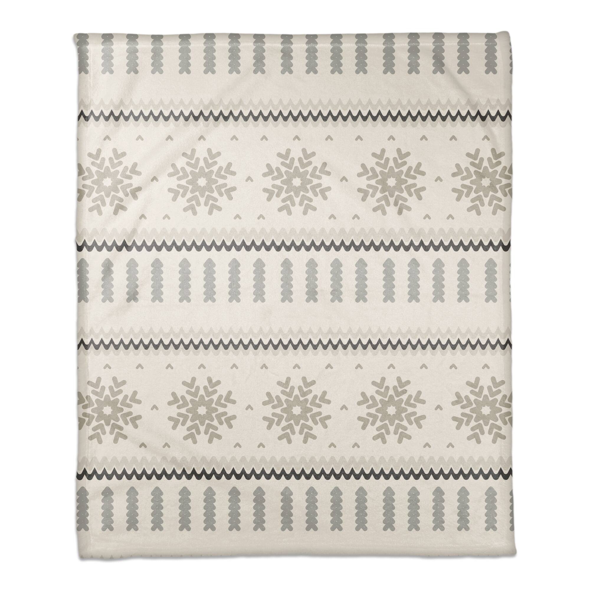 Knit Pattern Grey 50x60 Coral Fleece Blanket